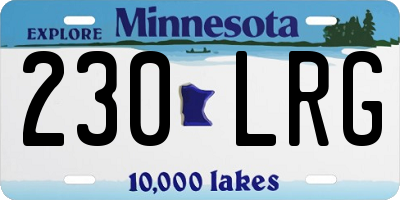 MN license plate 230LRG