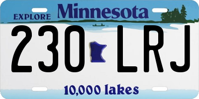 MN license plate 230LRJ