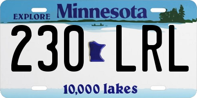 MN license plate 230LRL