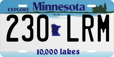 MN license plate 230LRM