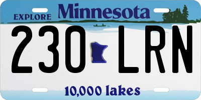 MN license plate 230LRN