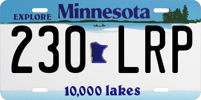MN license plate 230LRP