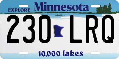 MN license plate 230LRQ