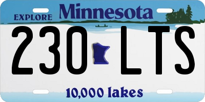 MN license plate 230LTS