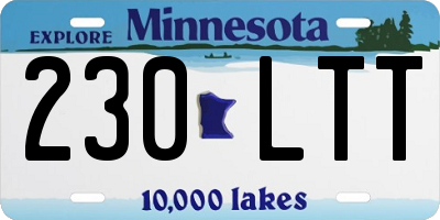 MN license plate 230LTT