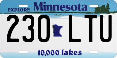 MN license plate 230LTU