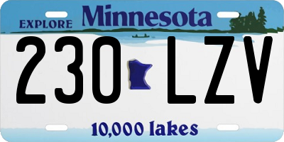 MN license plate 230LZV