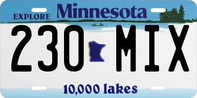 MN license plate 230MIX