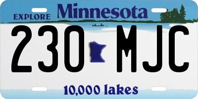 MN license plate 230MJC