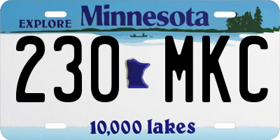 MN license plate 230MKC