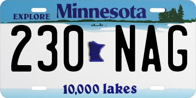 MN license plate 230NAG