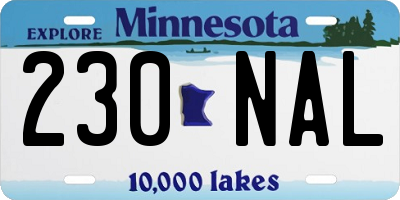 MN license plate 230NAL