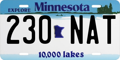 MN license plate 230NAT