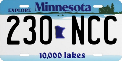 MN license plate 230NCC