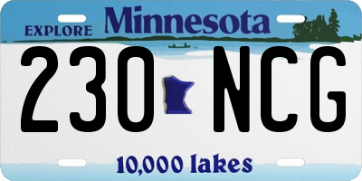 MN license plate 230NCG