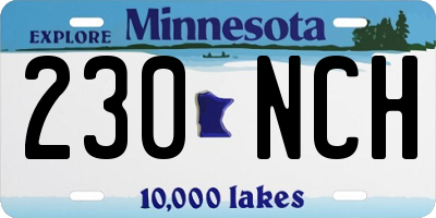 MN license plate 230NCH