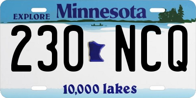 MN license plate 230NCQ