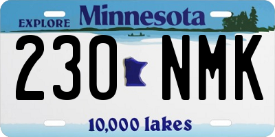 MN license plate 230NMK