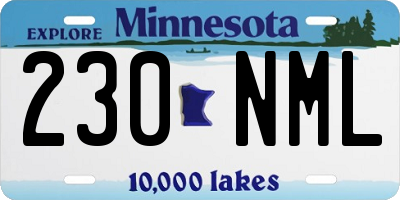 MN license plate 230NML