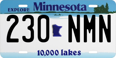 MN license plate 230NMN