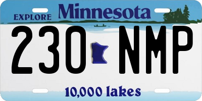 MN license plate 230NMP