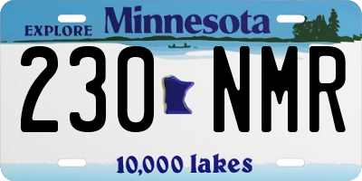 MN license plate 230NMR