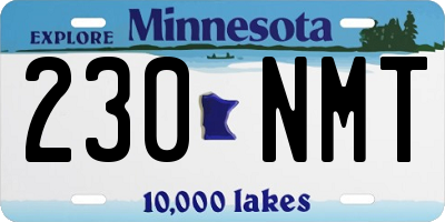 MN license plate 230NMT