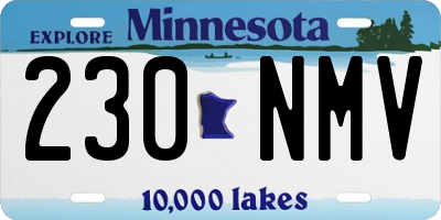 MN license plate 230NMV