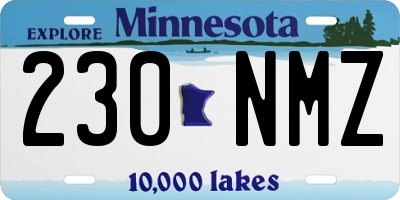 MN license plate 230NMZ