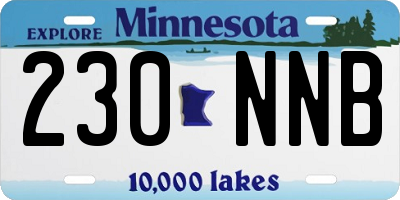 MN license plate 230NNB