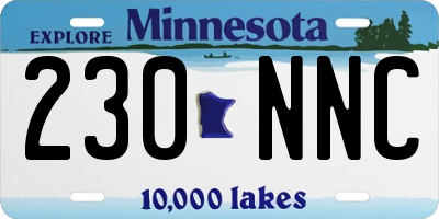 MN license plate 230NNC