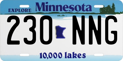 MN license plate 230NNG