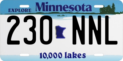 MN license plate 230NNL
