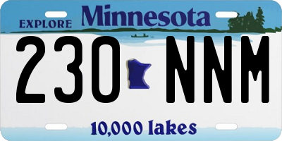 MN license plate 230NNM
