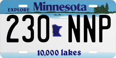 MN license plate 230NNP