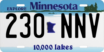 MN license plate 230NNV