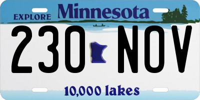 MN license plate 230NOV