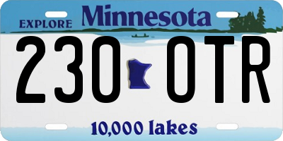 MN license plate 230OTR