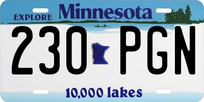 MN license plate 230PGN
