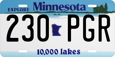 MN license plate 230PGR