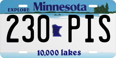 MN license plate 230PIS