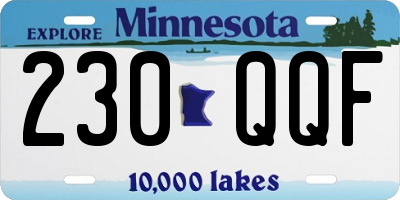 MN license plate 230QQF