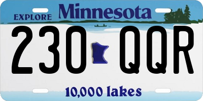 MN license plate 230QQR