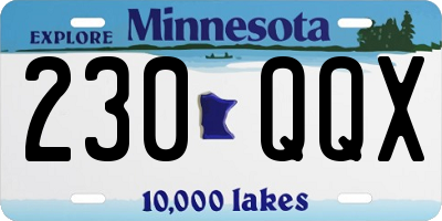 MN license plate 230QQX