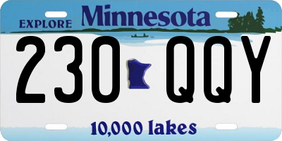 MN license plate 230QQY