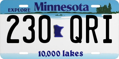 MN license plate 230QRI