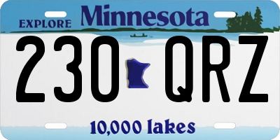 MN license plate 230QRZ
