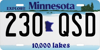MN license plate 230QSD