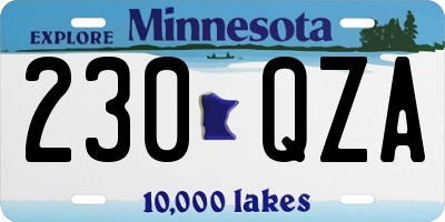 MN license plate 230QZA