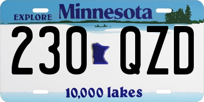 MN license plate 230QZD